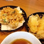 かっすい亭 - ミックスかき揚げ400円・いか天400円
