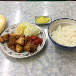 大橋屋食堂 - 鳥から揚ライス（650円）