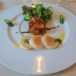 フランス料理ビストロやま - 帆立のグリル/カポナータ/サラダ