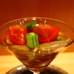 こころや - 夏野菜とじゅんさいの酢の物アップ