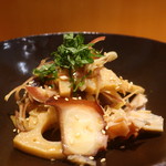 こころや - 地ダコと蓮根と茗荷の辛子酢和えアップ