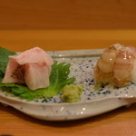 のどぐろとガス海老の刺身
