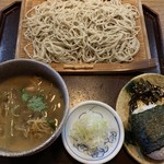 味彩そば 菊音 - 鴨せいろう 蕎麦の実おむすび