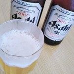 麺や二代目 夜来香 - 私のビールと私のビール。笑