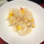 銀座 しのはら - 花咲ガニとトウモロコシの炊き込みご飯