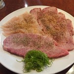 肉料理 大森 - 塩タン、塩ミノ、神戸牛塩ロース