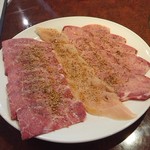 肉料理 大森 - 塩ツラミ、塩ミノ、塩タン