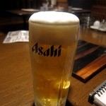 路地裏ジンギスカンしまだや - キンキンに冷えた生ビール