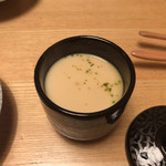 鮨いさお - アナゴの出汁と小柱の旨味の茶碗蒸し