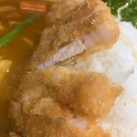 リッチなカレーの店 アサノ - リッチなカツカレーの豚カツ断面