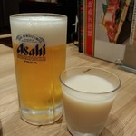 焼肉・韓国料理 ソウル家 - アサヒスーパードライ 380円/マッコリ 320円