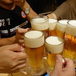 水炊き 焼き鳥 とりいちず酒場 - 生ビールで乾杯！