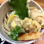 長寿饂飩　つるかめ - 鶏天&ちくわ天うどん