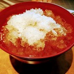 手打蕎麦 じゆうさん - 「氷梅のひやかけ蕎麦」です