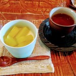 手打蕎麦 じゆうさん - 杏仁豆腐です