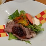 Shiki No Yado Minoya - 新潟和牛肉　ハーブサラダ　ポン酢ジュレ