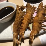 全席個室 居酒屋 九州和食 八州 - 天使海老の一本串揚げ