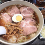 保谷大勝軒 - チャーシューワンタン麺+メンマ+ネギ