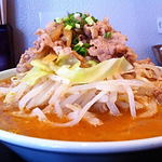 しゃぶしゃぶ・らーめん酒家 - 横アングル！　山盛り感がわかりますか？