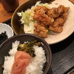 博多もつ鍋 やまや - 唐揚げ定食1100円