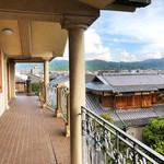 京都ギリシアローマ美術館 - 4階のバルコニーから大文字 妙法(2019.8月上旬) 