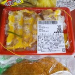 ベイシア - 天ぷら盛り合わせ、カツ丼、牛肉コロッケ