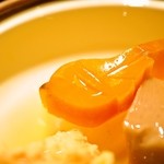 嵯峨沢館 - 2012/Jan.　焚合せ　うぐいすに見立てた南瓜