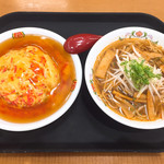 餃子の王将 - 紅生姜天津飯ピリ辛メンマラーメン