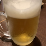 やき鶏 おさ田 - 生ビールで乾杯