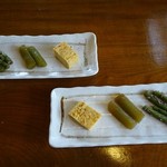蕎麦処 若佐 - 最初に出て来るおかず♪