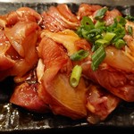 Furukawa - 鉄板焼き。鷄肉の甘辛醤油タレ漬け。