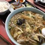 丸山飯店 - サンマー麺 ランチセット 990円
      
      