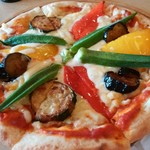 にぐるまやダイニング - 野菜ピザ（来るの激遅）