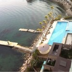 ホテルニューアワジ - 最上階からの淡路島の海です。