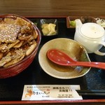 Shunsensakaba Irasshai - 豚丼ごはん大盛+だし汁セット 1166円