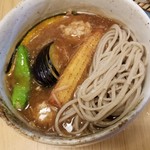 蕎麦と鶏 はんさむ - 下北沢スープカレー南蛮蕎麦 冷