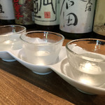 Nisiki Daiyasu - 季節の利き酒三種セット♪ 980円