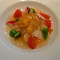 ete - ママ友の前菜　雲丹と白身魚と野菜