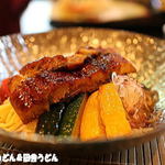 Sukiyaki Shabushabu Teppanyaki Sofu - うなぎ素麺夏野菜添え