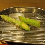 てんぷら 深町 - アスパラ