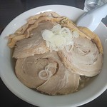 自家製太麺 渡辺 - ラーメン大+煮豚二枚(300円)