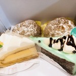 銀座コージーコーナー - チョコミントケーキ、レモンケーキ、シュークリーム