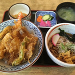 とこよだ - 料理写真:天丼とたぬきそばセット 1100円
