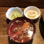 ひろ寿司 - お椀　漬物　お料理