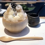 山本山 ふじヱ茶房 - ほうじ茶 クリームチーズ 海苔のシロップ
