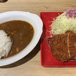 とんかつ檍のカレー屋 いっぺこっぺ - 上ロースカツカレー (200g) (とんかつ別皿) (1800円)