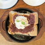 喫茶ニューポピー - 鉄板小倉トースト