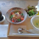 カフェアンドギャラリー 月と星 - ソイミートのベジごはんセット+ドリンクセット
