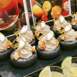 ザ・テラス - 柚子風味のモンブラン＠柚子の白あん仕立てで和菓子のような印象
