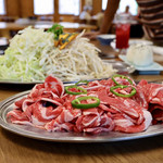 紅桜公園 べにざくら本館 - 料理写真:生ラムジンギスカン５人前（野菜付き）